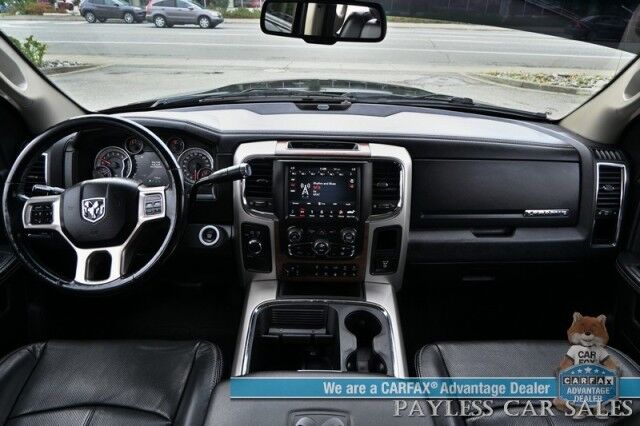 2018 Ram 2500 Laramie / 4X4 / Mega Cab / Cummins Turbo Diesel / Auto Start / Power Heated & Ventilated Leather Seats / Heated Steering / Navigation / Apple CarPlay & Android Auto / Bed Liner / Back Up Cam / Tow Pkg Anchorage AK