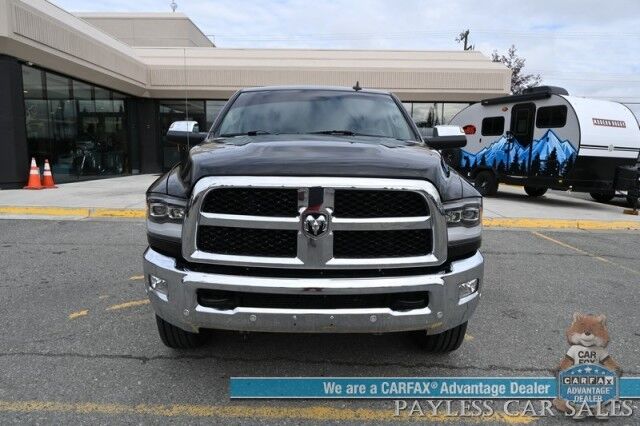 2018 Ram 2500 Laramie / 4X4 / Mega Cab / Cummins Turbo Diesel / Auto Start / Power Heated & Ventilated Leather Seats / Heated Steering / Navigation / Apple CarPlay & Android Auto / Bed Liner / Back Up Cam / Tow Pkg Anchorage AK