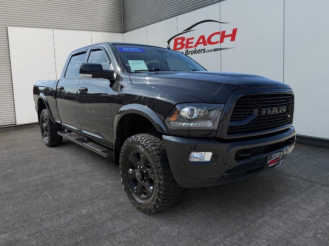 2018 Ram 2500 Laramie, HEATED/VENTILATED SEATS, HEATED REAR SEATS, ALPINE SPEAKERS, APPLE CARPLAY/ANDROID AUTO, TONNEAU COVER, TOW HOOKS, TOW PACKAGE, BED LINER, BACKUP CAMERA, CLEAN CARFAX, LOW MILES, ONLY 1 OWNER!