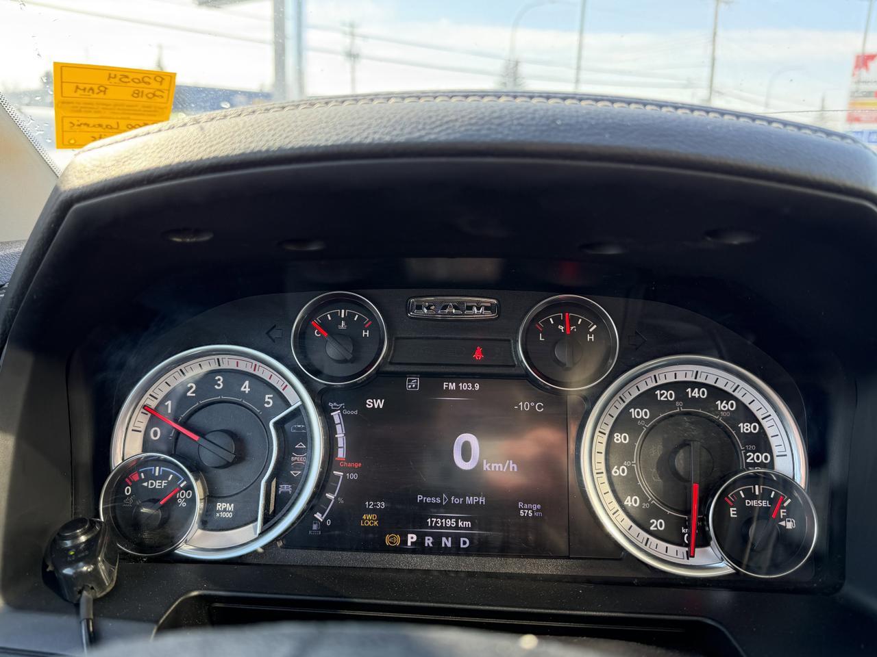 2018 Ram 2500 Laramie Mega Cab 4x4 | Cummins Turbo Diesel | Leather | Heated Vented Seats | Power Sunroof | NAV Redwater AB