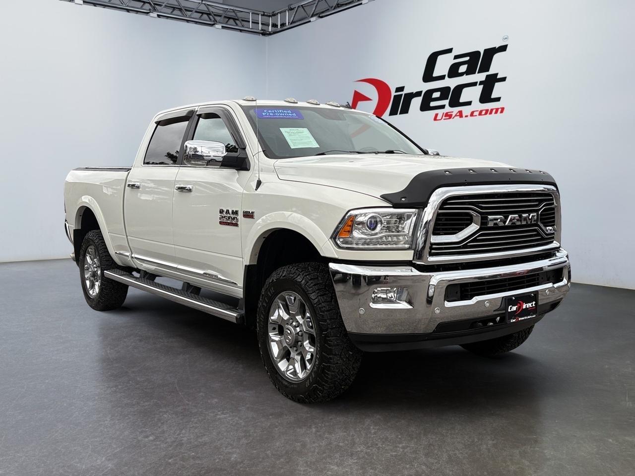 2018 Ram 2500 Limited, RAM BOX CARGO, RUNNING BOARDS, SUNROOF, HEATED STEERING WHEEL & SEATS, REMOTE START, APPLE CARPLAY/ANDROID AUTO, TOW PACKAGE, LOW MILES, CLEAN CARFAX, RIDE A RAM ON THE ROAD!