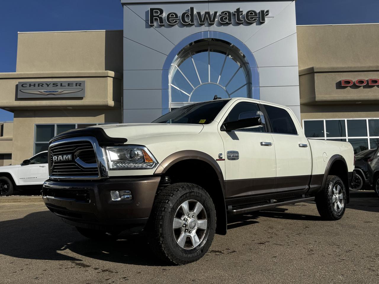 2018 Ram 2500 Longhorn Special Edition Crew Cab 4x4 | Cummins Diesel | Leather | Heated Vented Seats | Towing Redwater AB