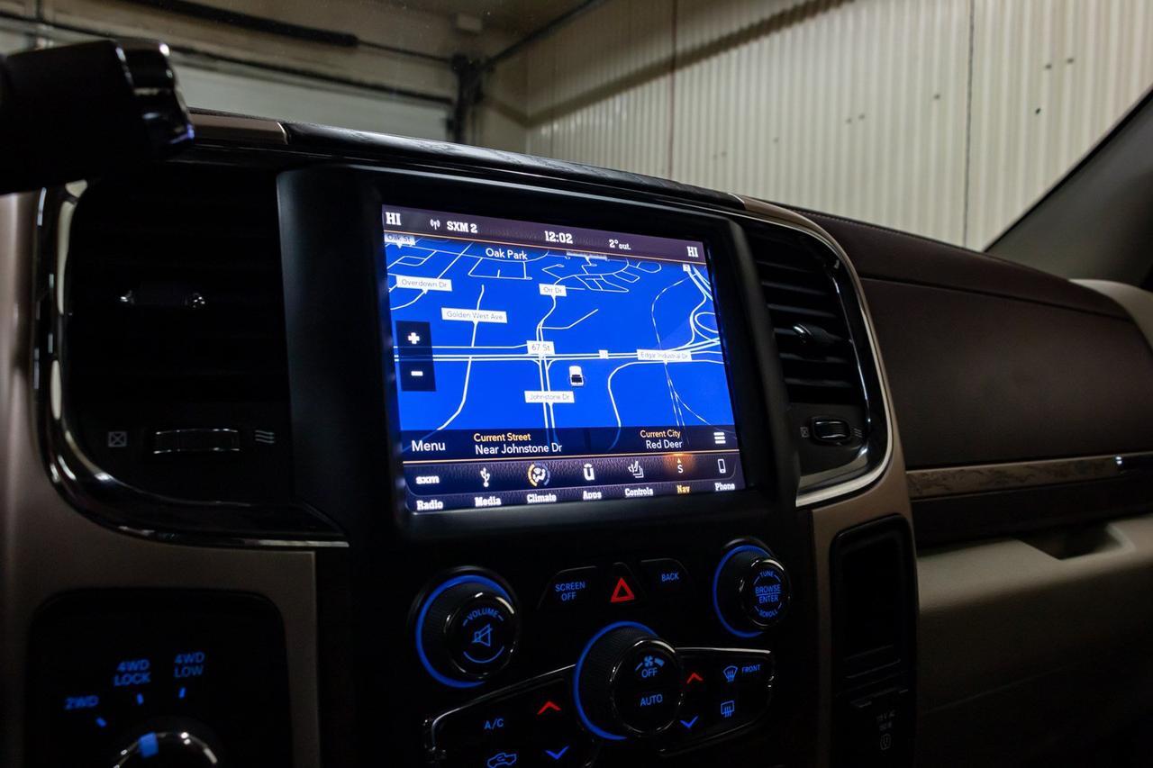 2018 Ram 3500 4x4 Crew Cab Longhorn Diesel AISIN Longbox Leather Roof Nav Red Deer AB