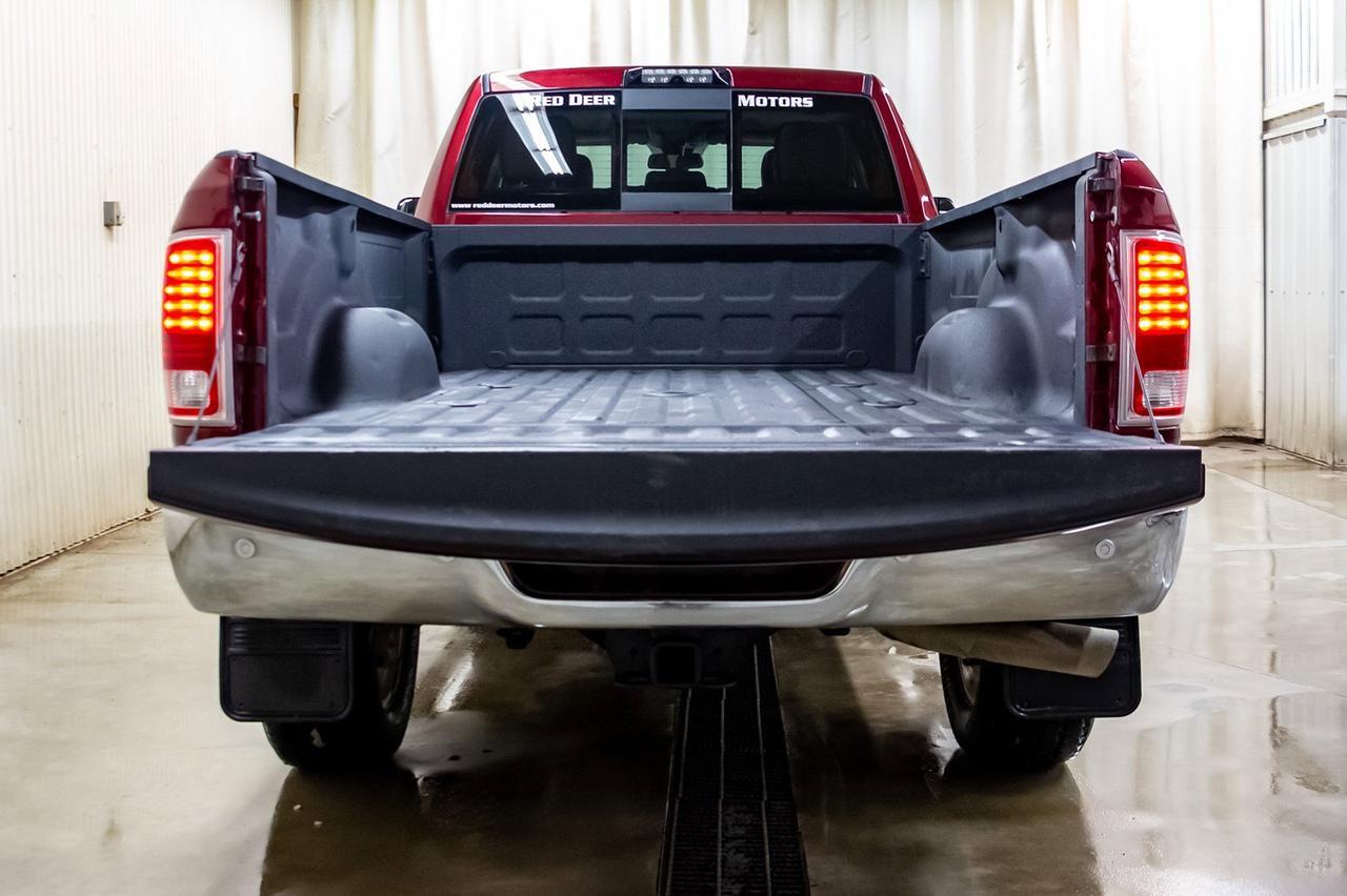 2018 Ram 3500 4x4 Crew Cab Longhorn Diesel AISIN Longbox Leather Roof Nav Red Deer AB