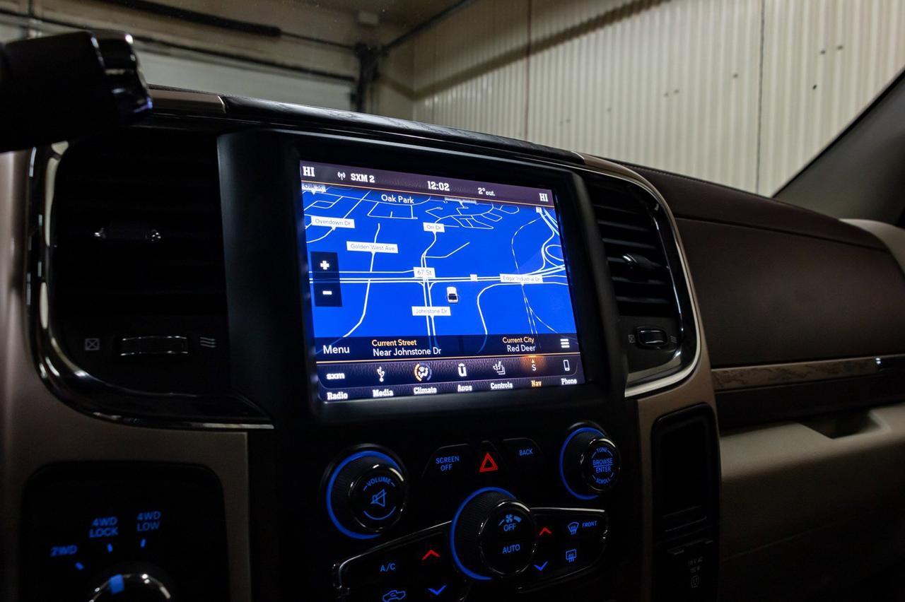 2018 Ram 3500 4x4 Crew Cab Longhorn Diesel AISIN Longbox Leather Roof Nav Red Deer AB