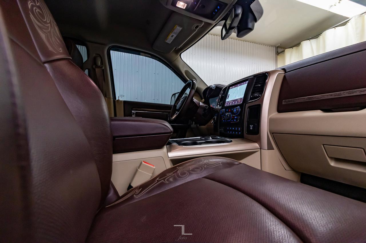 2018 Ram 3500 4x4 Crew Cab Longhorn Longbox Leather Nav BCam Red Deer AB