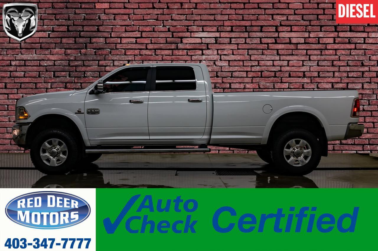 2018 Ram 3500 4x4 Crew Cab Longhorn Longbox Leather Nav BCam Red Deer AB