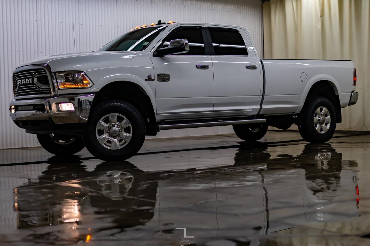 2018 Ram 3500 4x4 Crew Cab Longhorn Longbox Leather Nav BCam Red Deer AB