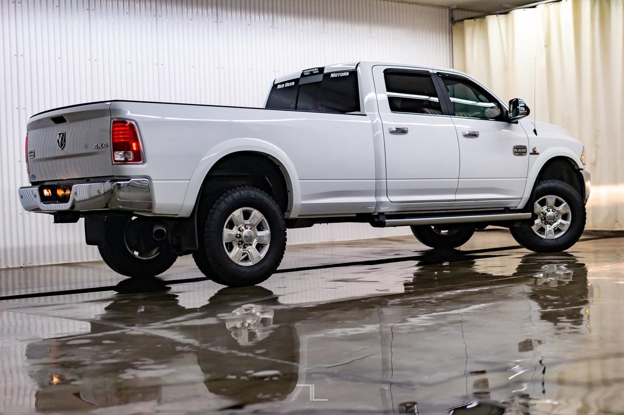 2018 Ram 3500 4x4 Crew Cab Longhorn Longbox Leather Nav BCam Red Deer AB