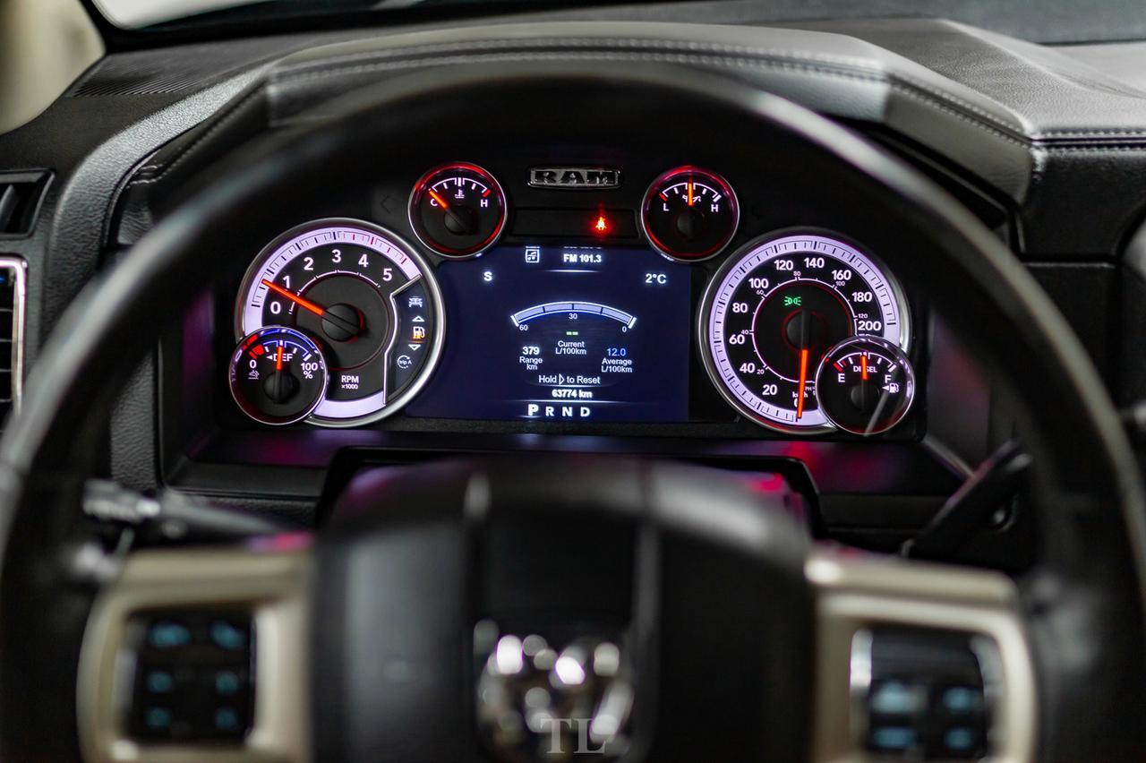 2018 Ram 3500 4x4 Mega Cab Laramie Diesel AISIN Leather Roof Nav BCam Red Deer AB