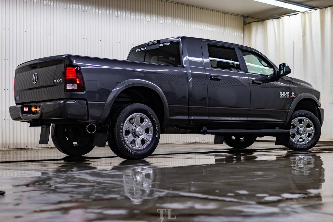 2018 Ram 3500 4x4 Mega Cab Laramie Diesel AISIN Leather Roof Nav BCam Red Deer AB
