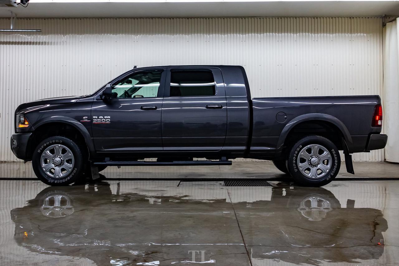 2018 Ram 3500 4x4 Mega Cab Laramie Diesel AISIN Leather Roof Nav BCam Red Deer AB