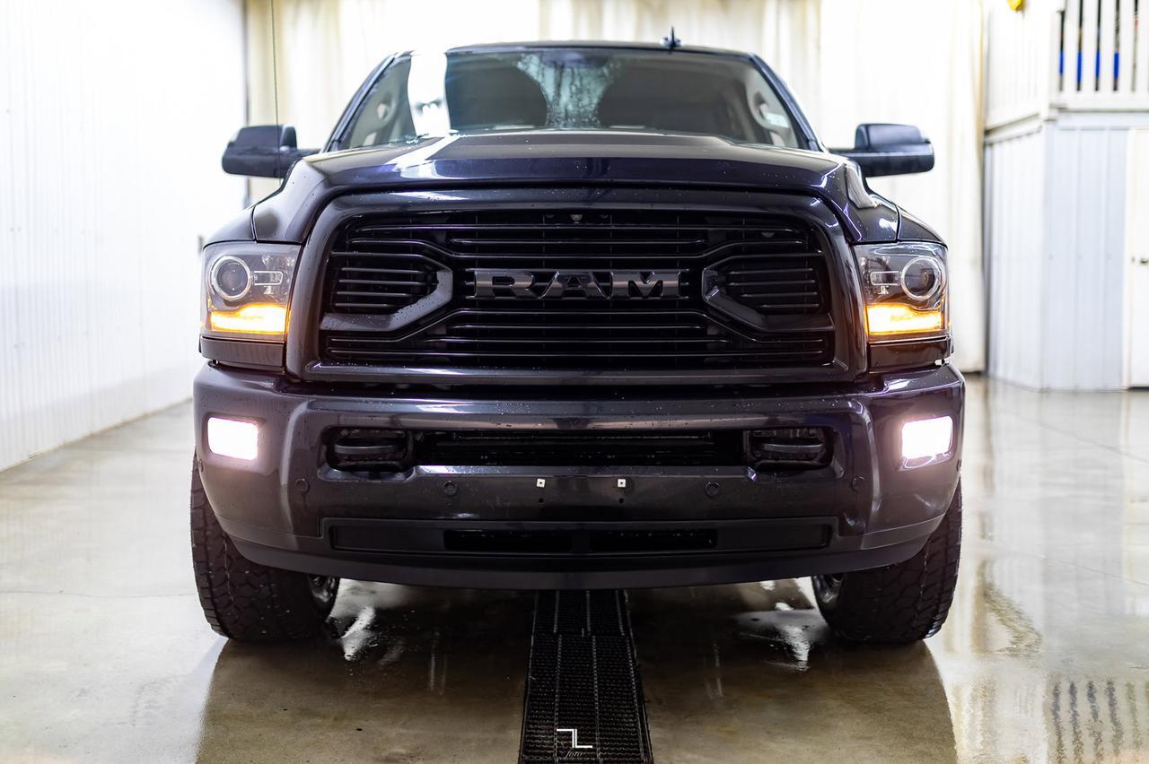 2018 Ram 3500 4x4 Mega Cab Laramie Diesel Leather Roof BCam Red Deer AB