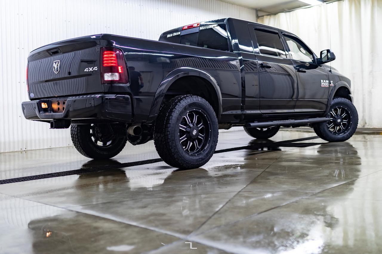 2018 Ram 3500 4x4 Mega Cab Laramie Diesel Leather Roof BCam Red Deer AB