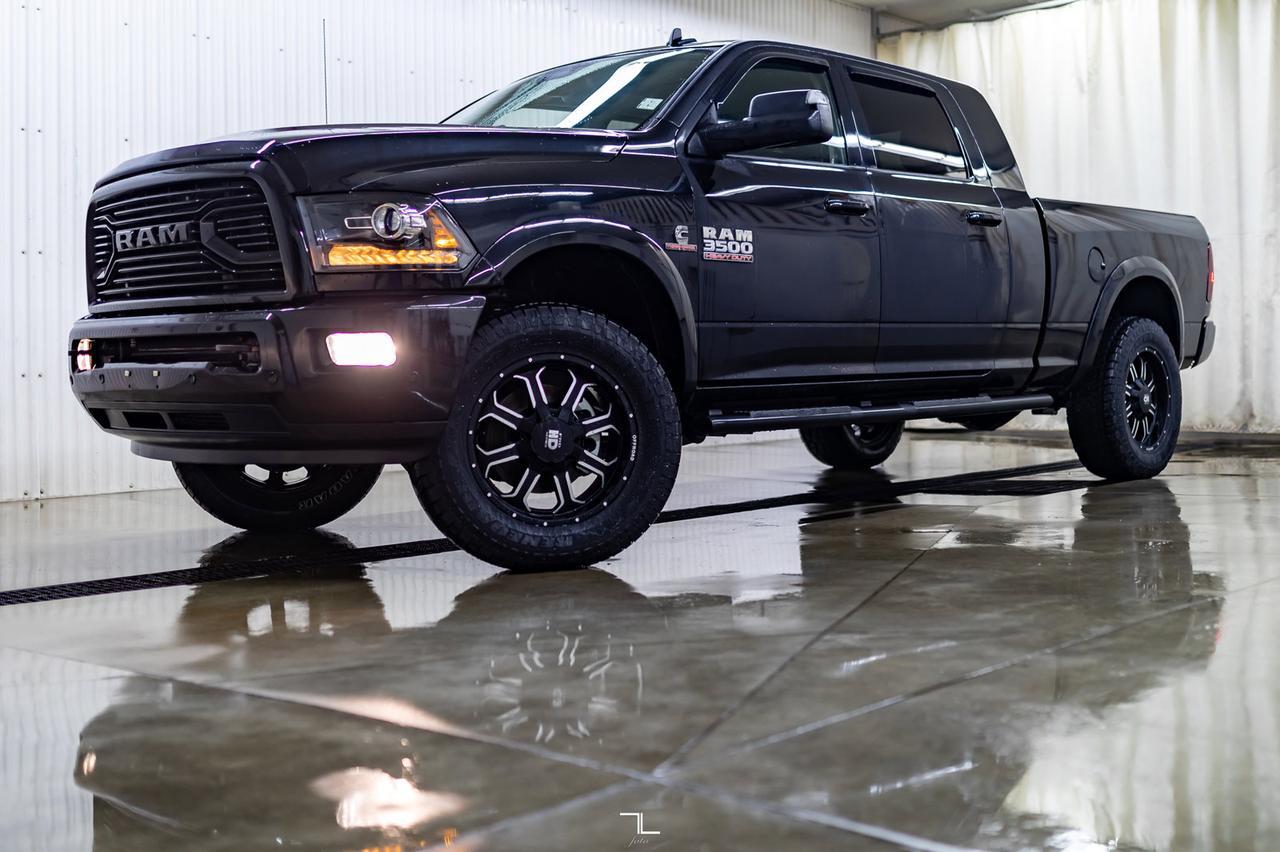 2018 Ram 3500 4x4 Mega Cab Laramie Diesel Leather Roof BCam Red Deer AB
