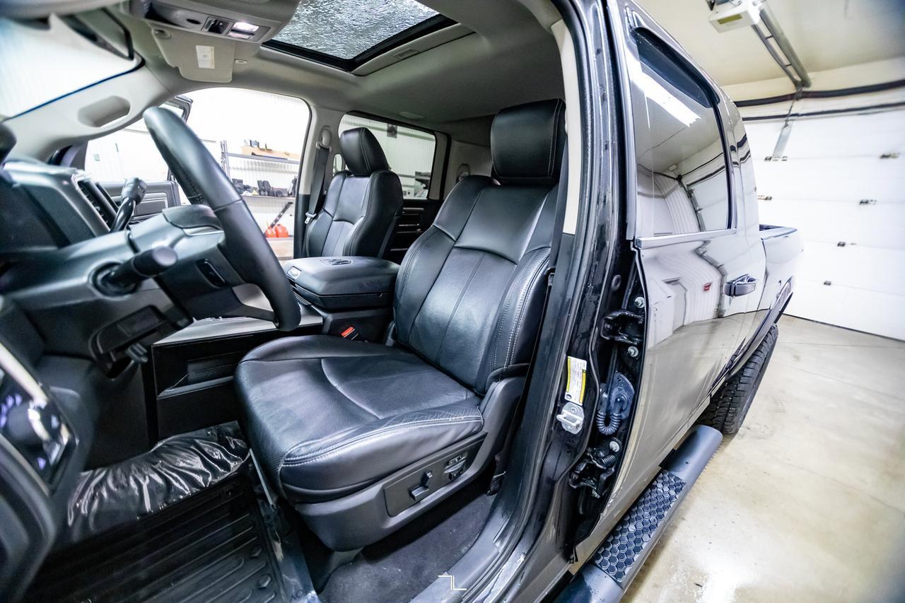 2018 Ram 3500 4x4 Mega Cab Laramie Diesel Leather Roof BCam Red Deer AB