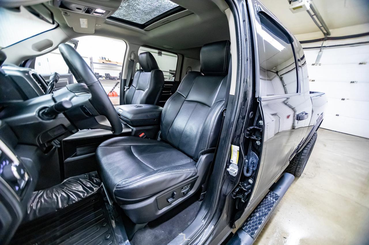 2018 Ram 3500 4x4 Mega Cab Laramie Diesel Leather Roof BCam Red Deer AB