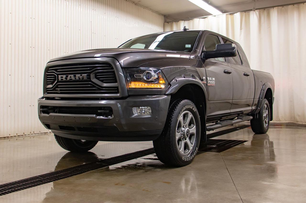 2018 Ram 3500 4x4 Mega Cab Laramie Diesel Leather Roof Nav Red Deer AB