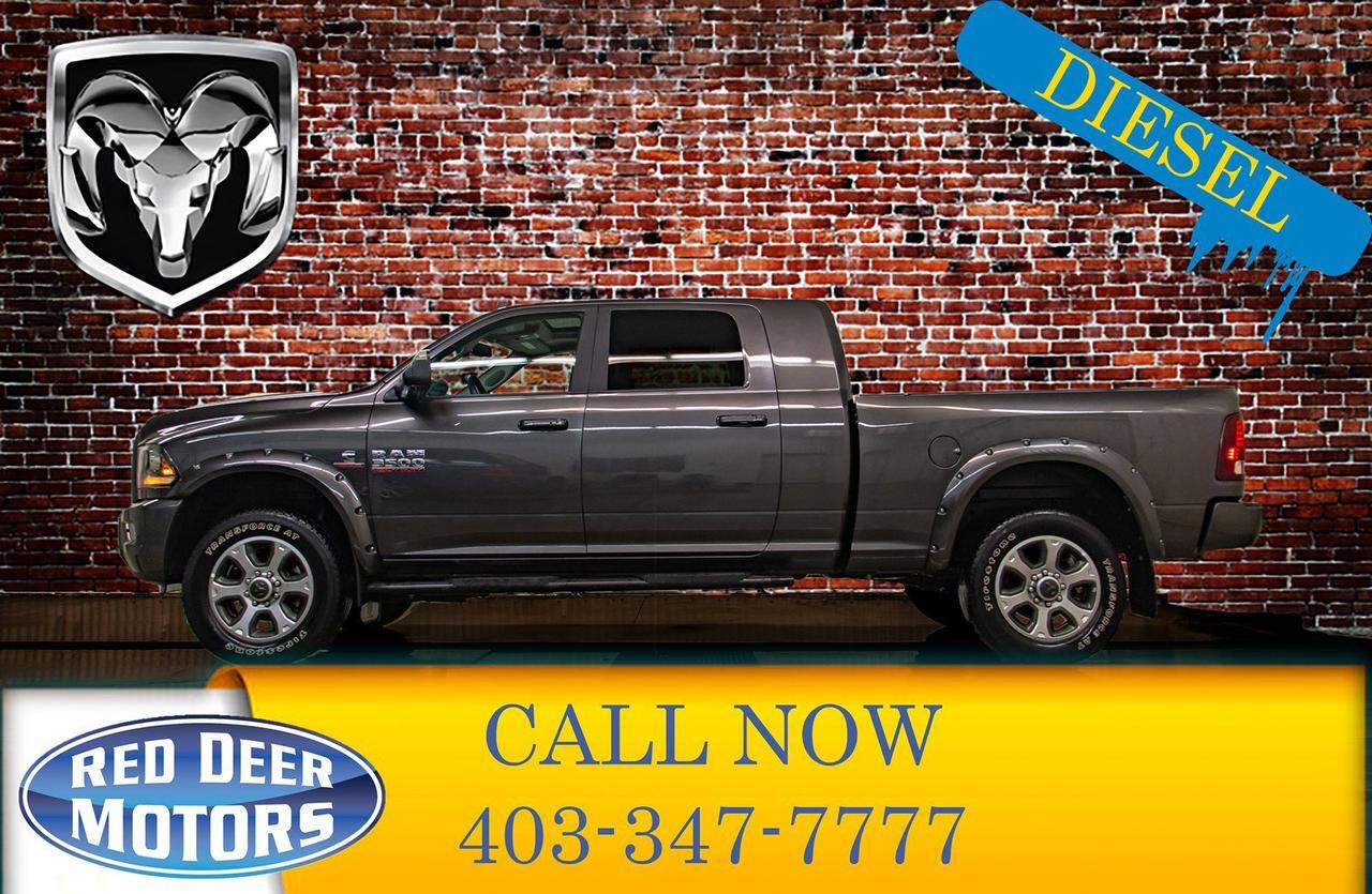 2018 Ram 3500 4x4 Mega Cab Laramie Diesel Leather Roof Nav Red Deer AB
