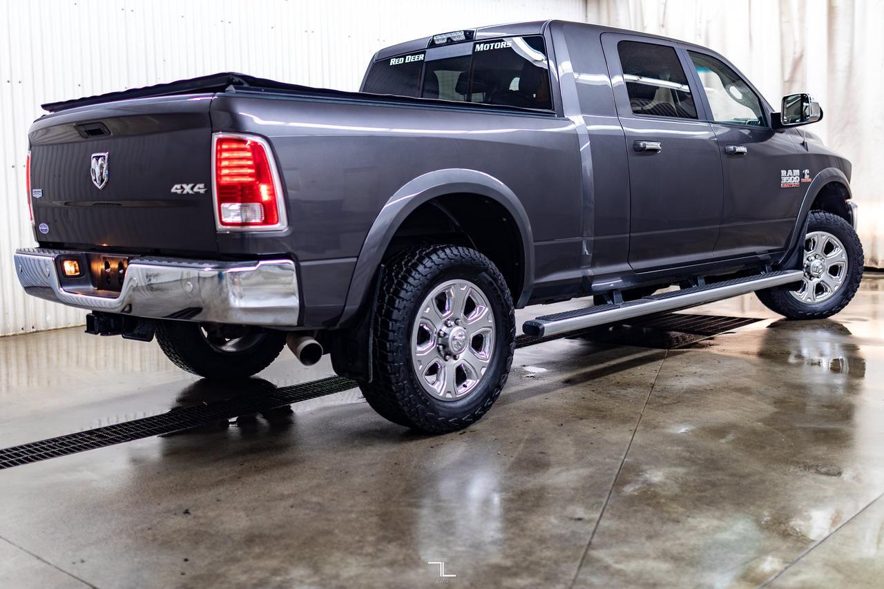 2018 Ram 3500 4x4 Mega Cab Laramie Diesel Leather Roof Nav Red Deer AB