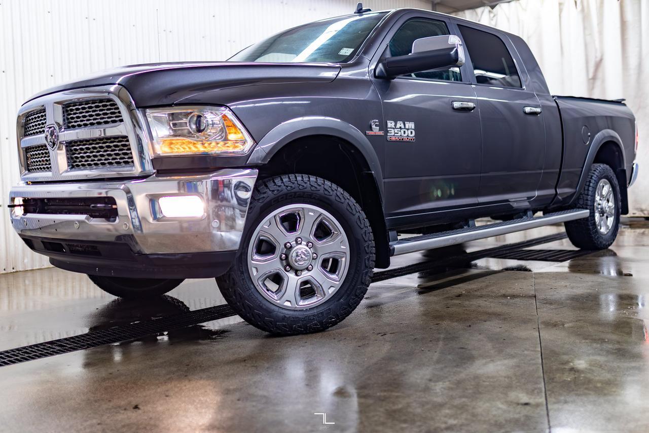 2018 Ram 3500 4x4 Mega Cab Laramie Diesel Leather Roof Nav Red Deer AB