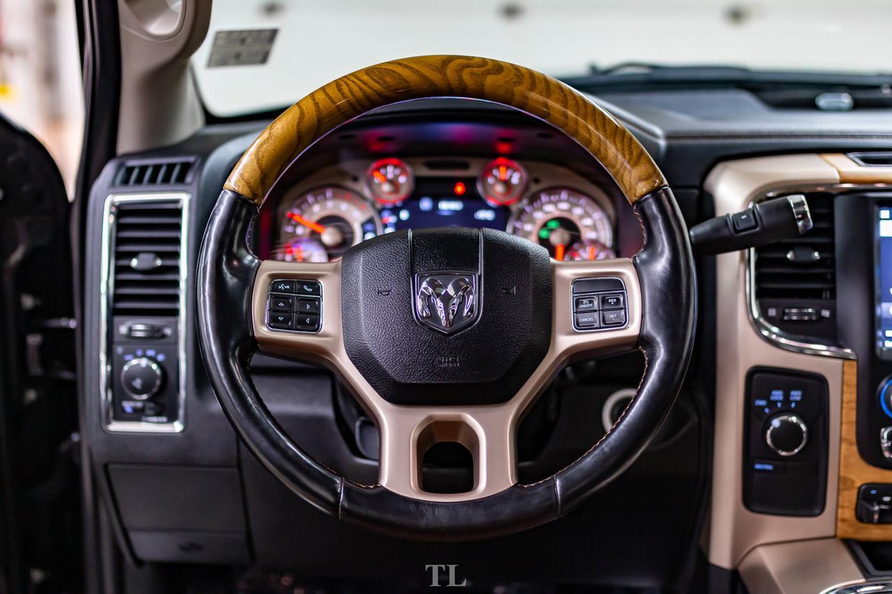 2018 Ram 3500 4x4 Mega Cab Longhorn Dually Diesel AISIN Leather Roof Nav Red Deer AB