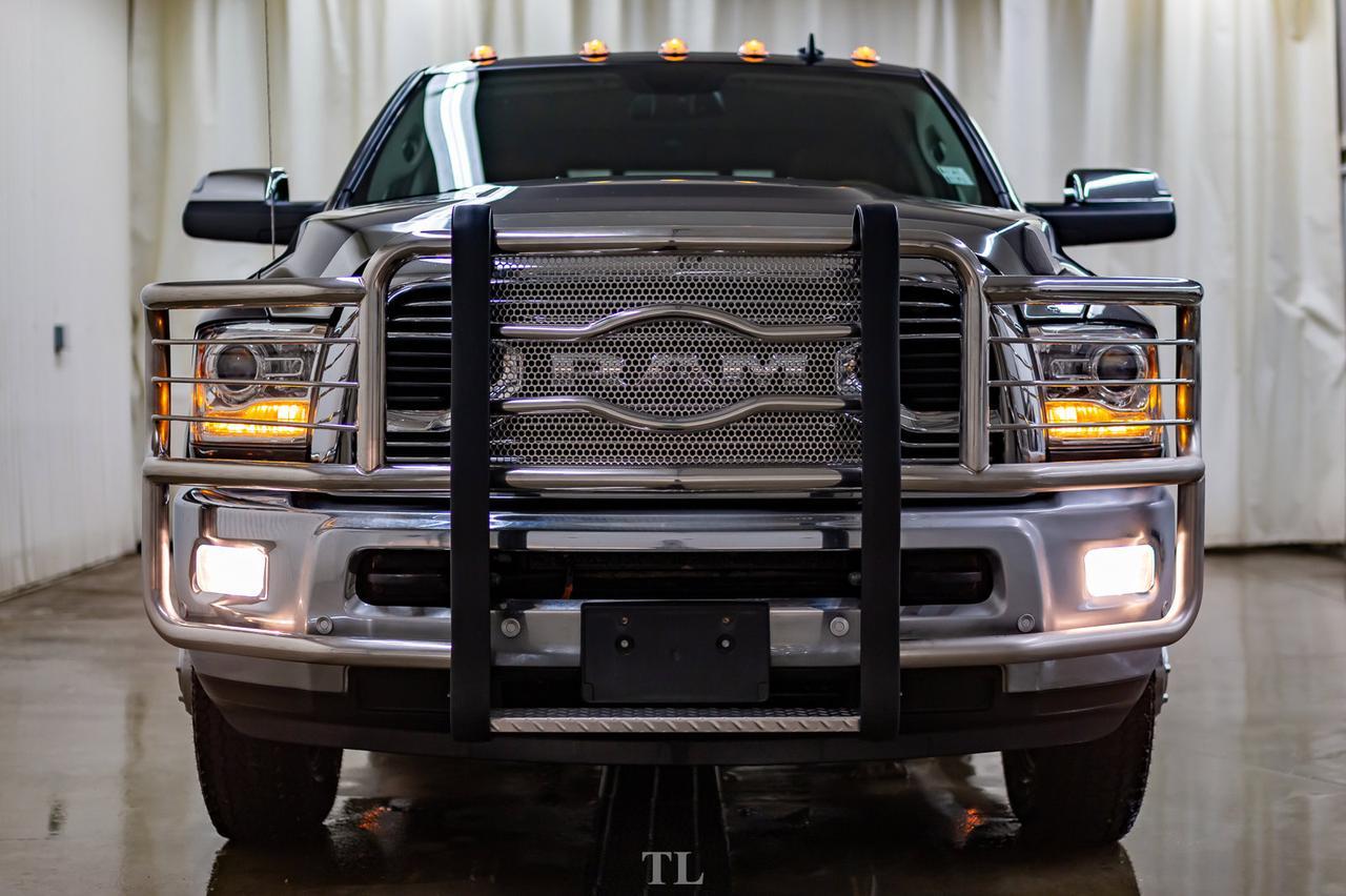 2018 Ram 3500 4x4 Mega Cab Longhorn Dually Diesel AISIN Leather Roof Nav Red Deer AB