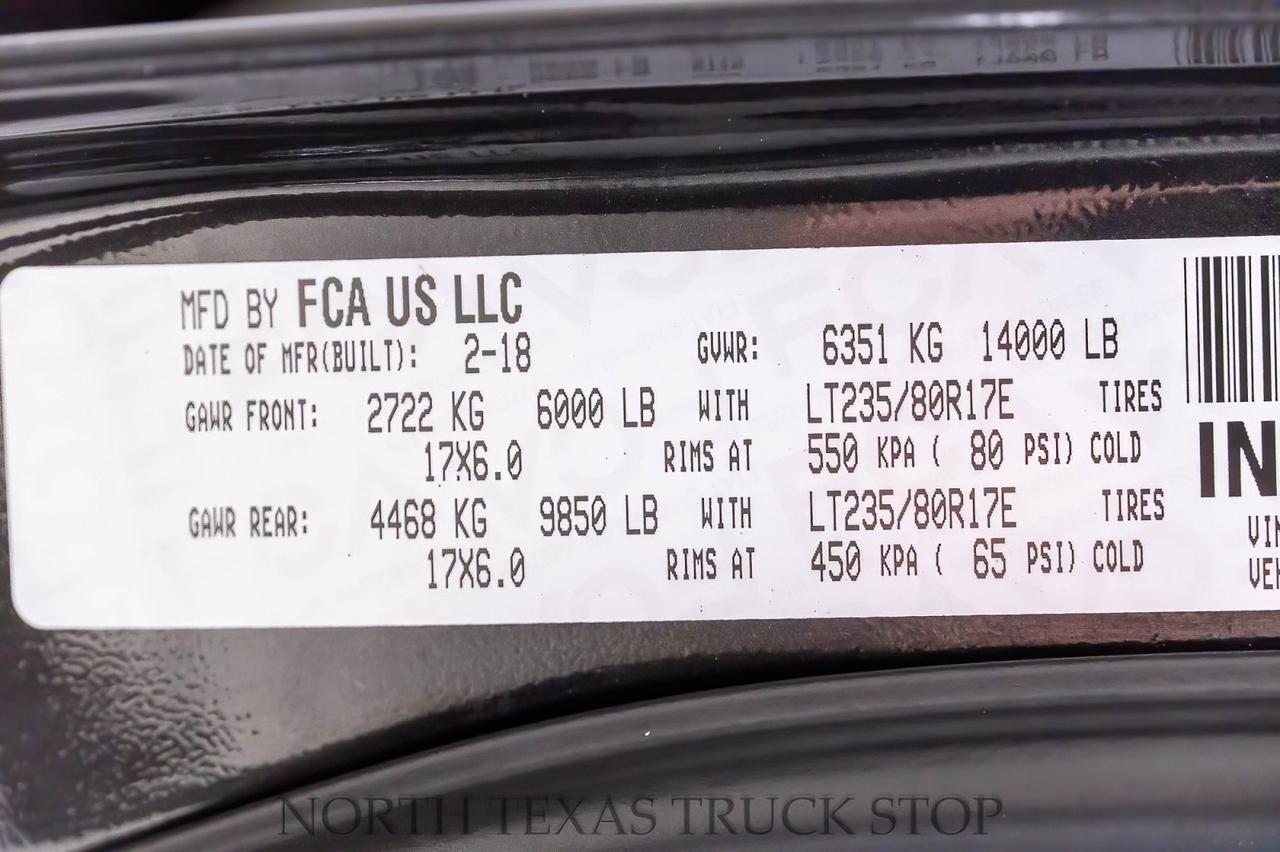 2018 Ram 3500 Chassis Cab Tradesman 6.7L Cummins Diesel Aisin Transmission 4X4 Mansfield TX