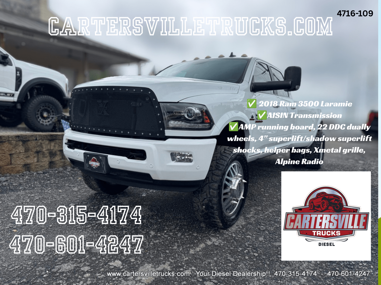 2018 Ram 3500 Laramie 4X4 - DUALLY