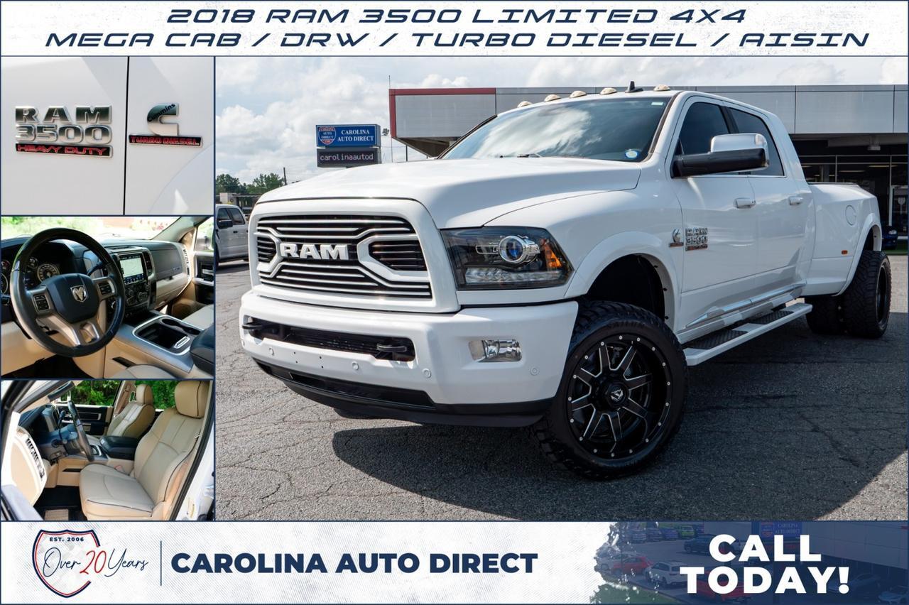 2018 Ram 3500 Limited 4X4 / Mega Cab / DRW / Tungsten Edition / AISIN!