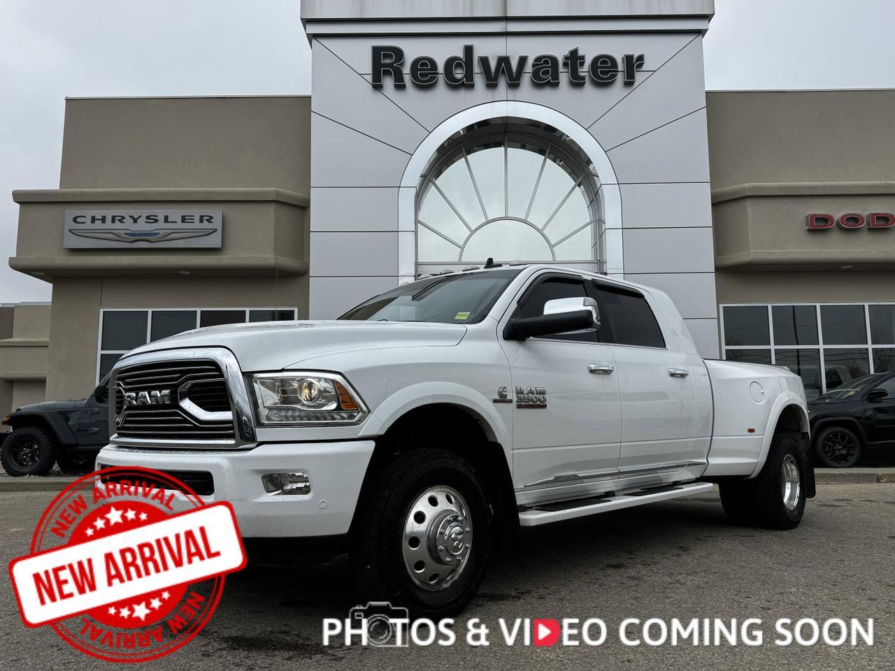 2018 Ram 3500 Limited Mega Cab Dually 4x4 | Cummins Diesel | Heated Vented Seats | Power Sunroof Redwater AB