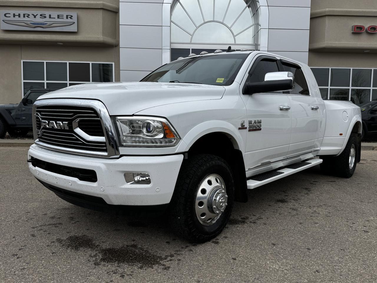 2018 Ram 3500 Limited Mega Cab Dually 4x4 | Cummins Diesel | Heated Vented Seats | Power Sunroof Redwater AB