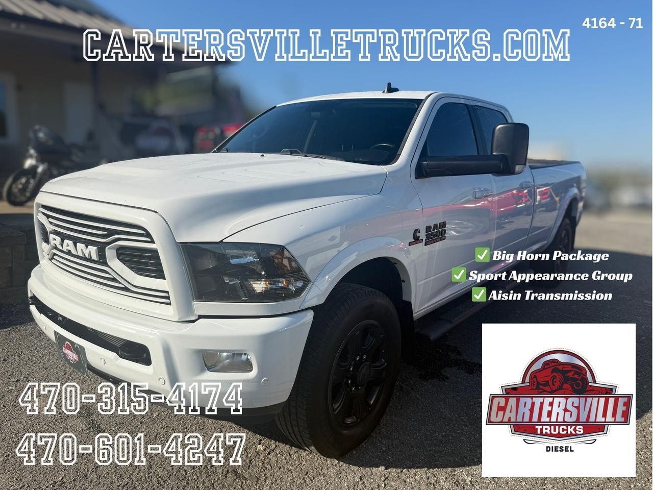 2018 Ram 3500 SLT 4X4  - SPORT PKG - AISIN- SRW - LWB Cartersville GA