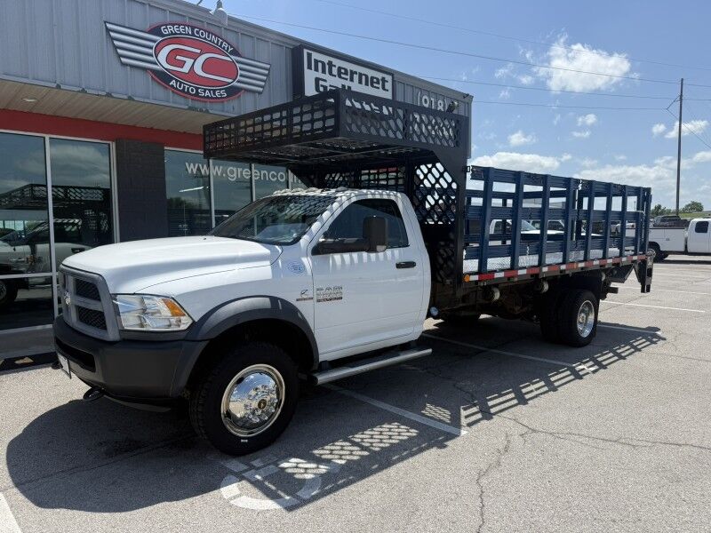 2018 Ram 5500 4x4 Diesel Stake Flatbed w/ Lift Tradesman Collinsville OK
