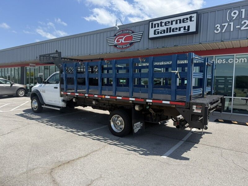 2018 Ram 5500 4x4 Diesel Stake Flatbed w/ Lift Tradesman Collinsville OK