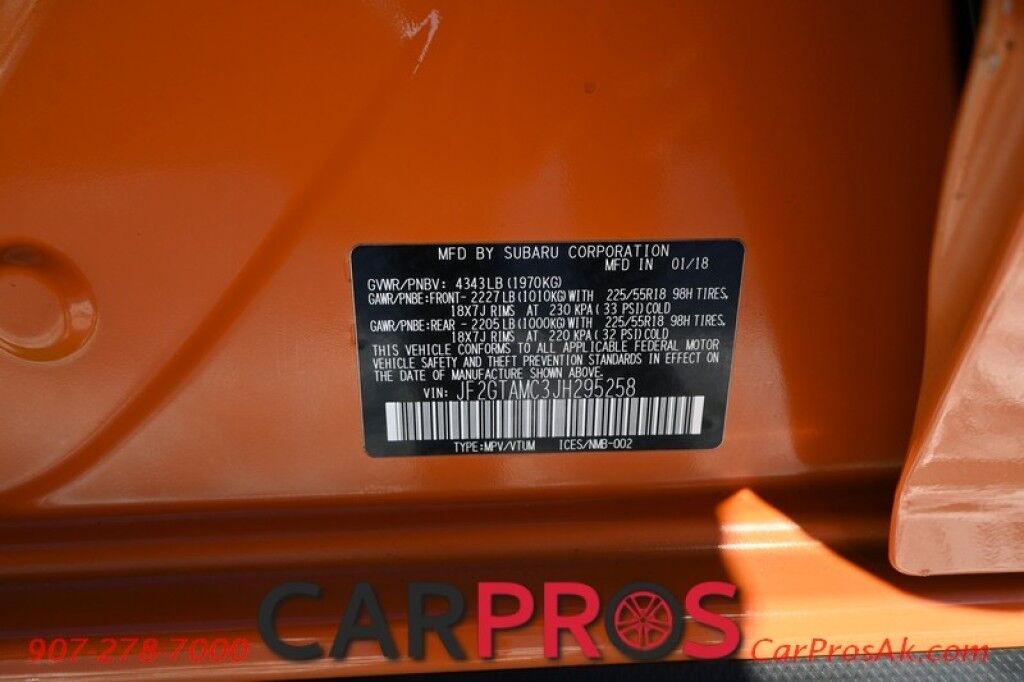 2018 Subaru Crosstrek Limited - AWD - EyeSight Pkg - Heated Leather Seats - Power Sunroof - Bluetooth - Backup Camera - Navigation - Harmon Kardon Speakers - Roof Rack - Adaptive Cruise Control - Low Miles Anchorage AK