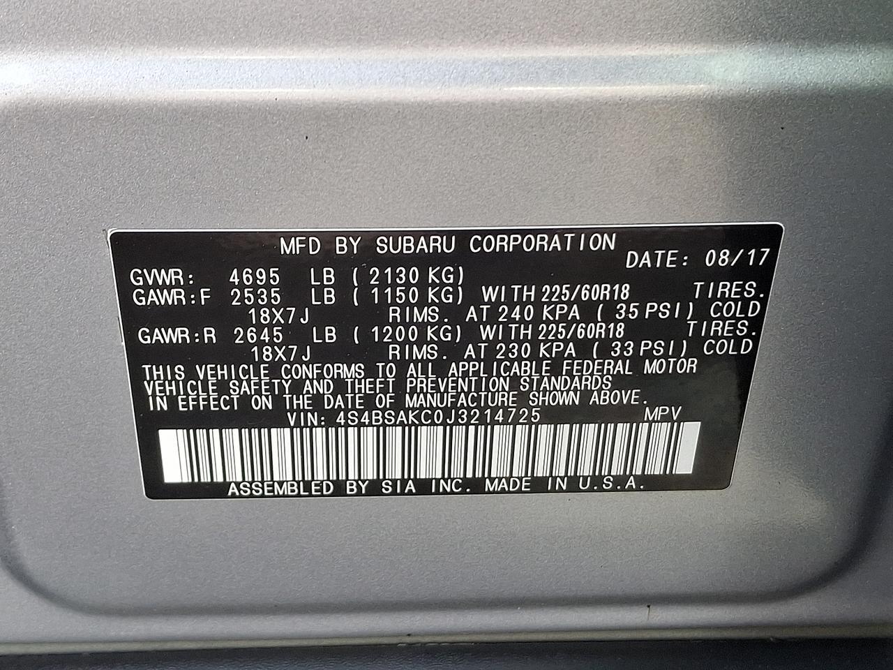 2018 Subaru Outback 2.5i Limited Vineland NJ
