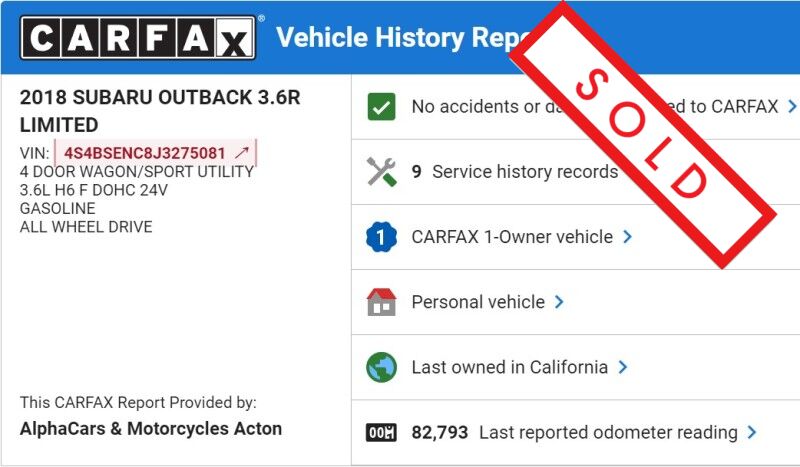 2018 Subaru Outback 3.6R Limited Boston MA