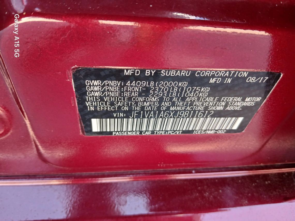 2018 Subaru WRX Sedan 4D Maitland FL