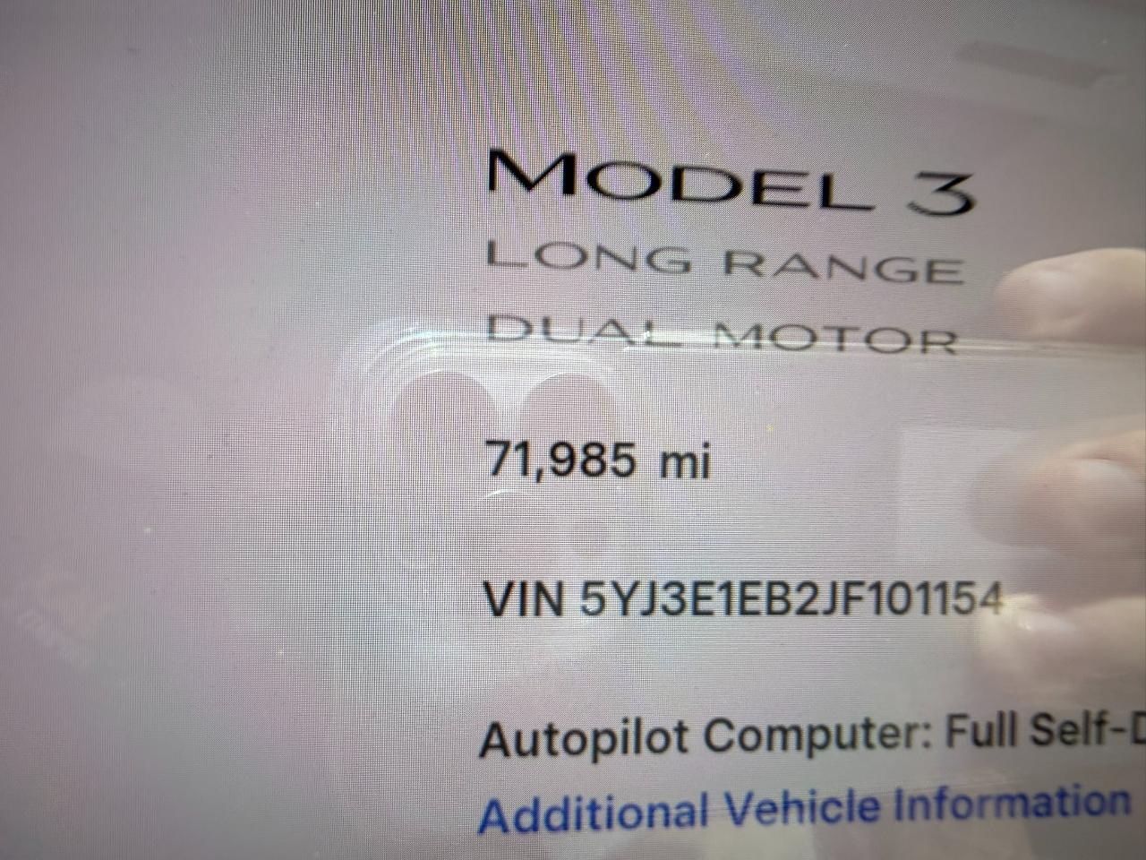 2018 Tesla Model 3 Long Range Battery AWD Jacksonville FL