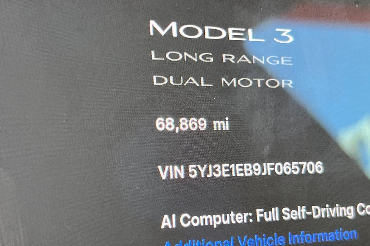 2018 Tesla Model 3 Long Range Battery Roseville CA