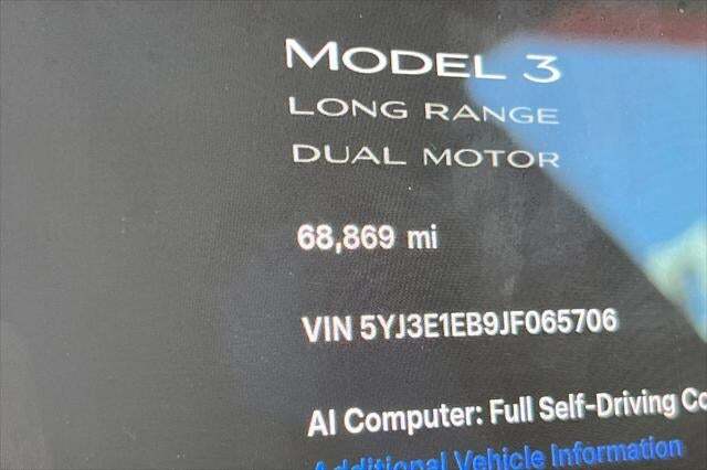 2018 Tesla Model 3 Long Range Battery Roseville CA