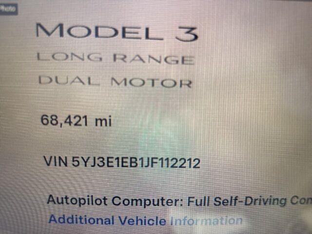 2018 Tesla Model 3 Long Range Dallas TX