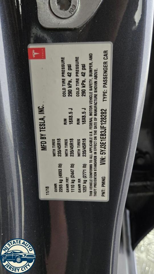 2018 Tesla Model 3 Long Range Jersey City NJ
