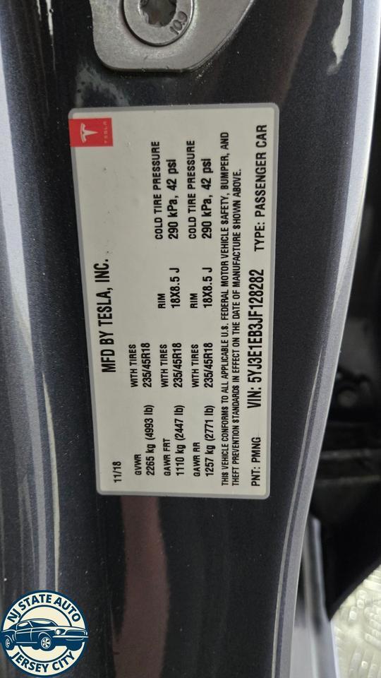 2018 Tesla Model 3 Long Range Jersey City NJ