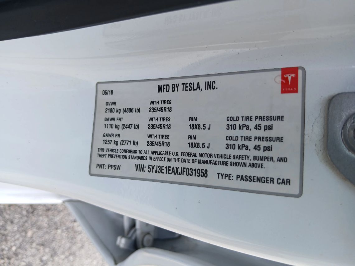 2018 Tesla Model 3 Long Range Sedan 4D Maitland FL
