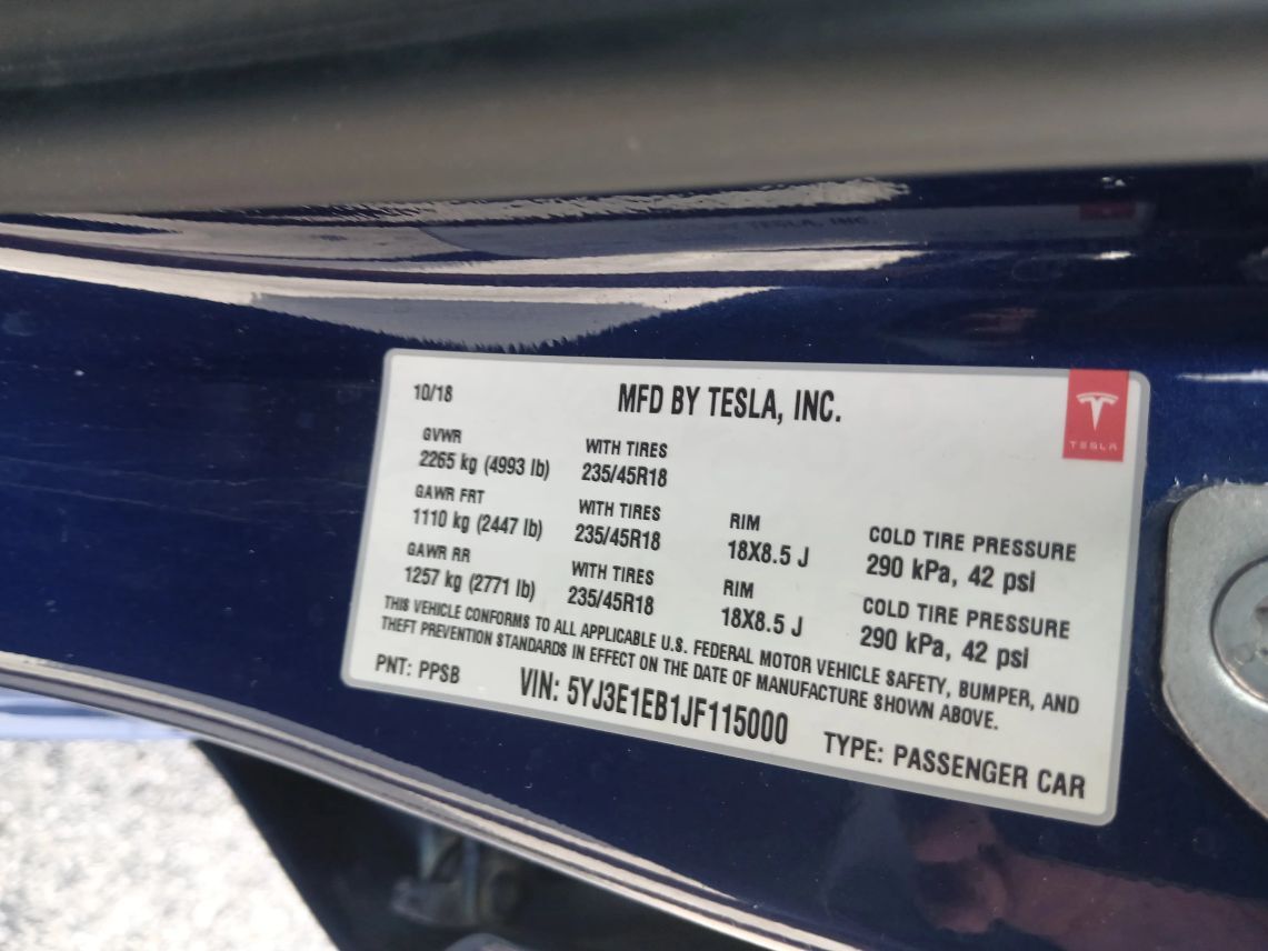 2018 Tesla Model 3 Long Range Sedan 4D Maitland FL