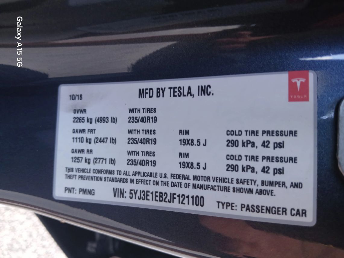 2018 Tesla Model 3 Long Range Sedan 4D Maitland FL