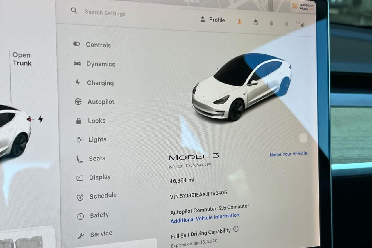 2018 Tesla Model 3 Mid Range Battery Roseville CA