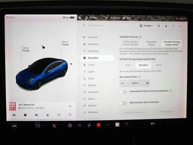 2018 Tesla Model 3 Mid Range RWD *FULL SELF-DRIVING ENABLED, AUTOPILOT, NAVIGATION, SAEFTY ALERTS, ADAPTIVE CRUISE, BACKUP-CAMERA, PANORAMA GLASS ROOF, HEATED SEATS, BLUETOOTH Round Rock TX